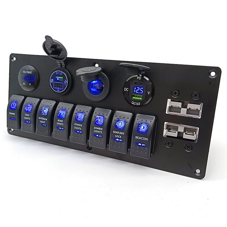 Anderson 8+4+2 multifunctional combination switch panel